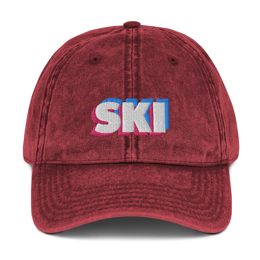 CS0058 - 04002 - 3D SKI Vintage Cotton Twill Cap