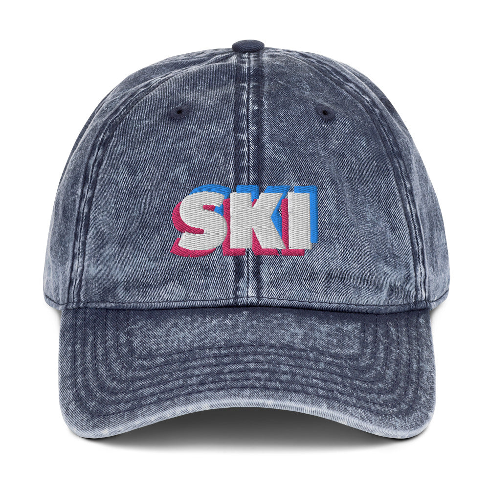 CS0058 - 04002 - 3D SKI Vintage Cotton Twill Cap