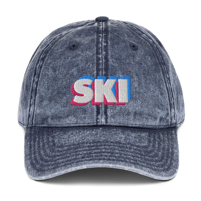 CS0058 - 04002 - 3D SKI Vintage Cotton Twill Cap