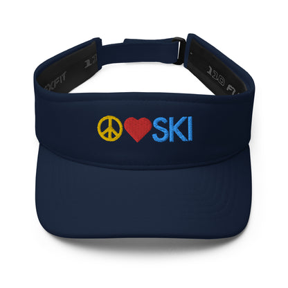 CS0026 - 04008 - Peace | Love | SKI Visor