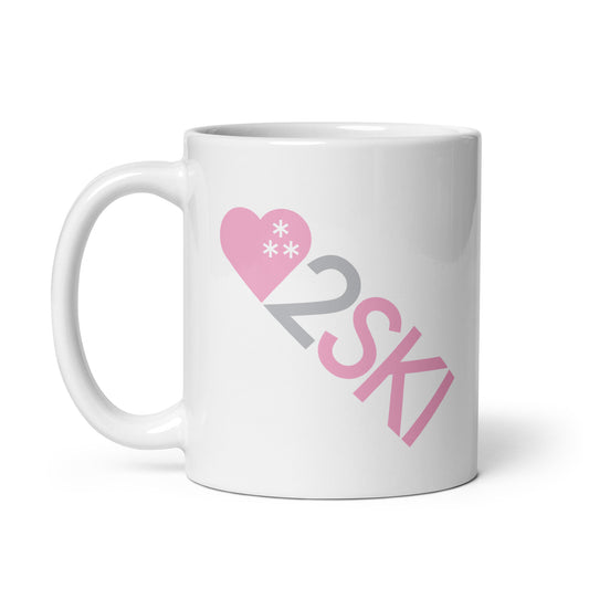 CS0027 - 06002 - LOVE2SKI White glossy mug