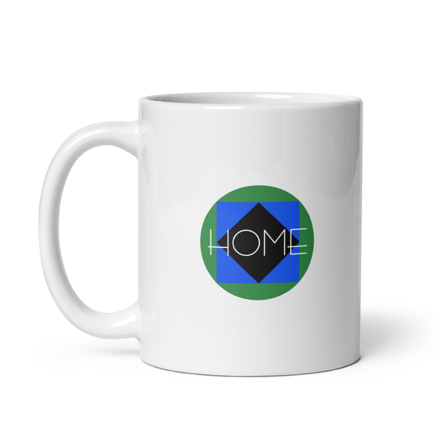 CS0023 - 06002 - Trail Icons Home White glossy mug