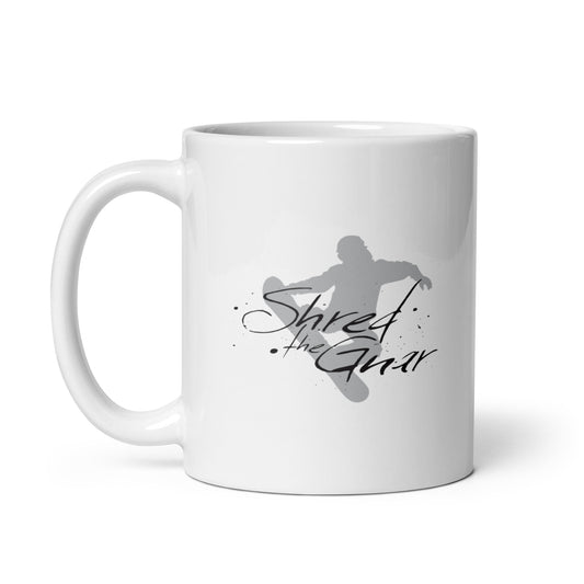 CS0021 - 06002 - Shred the Gnar White glossy mug