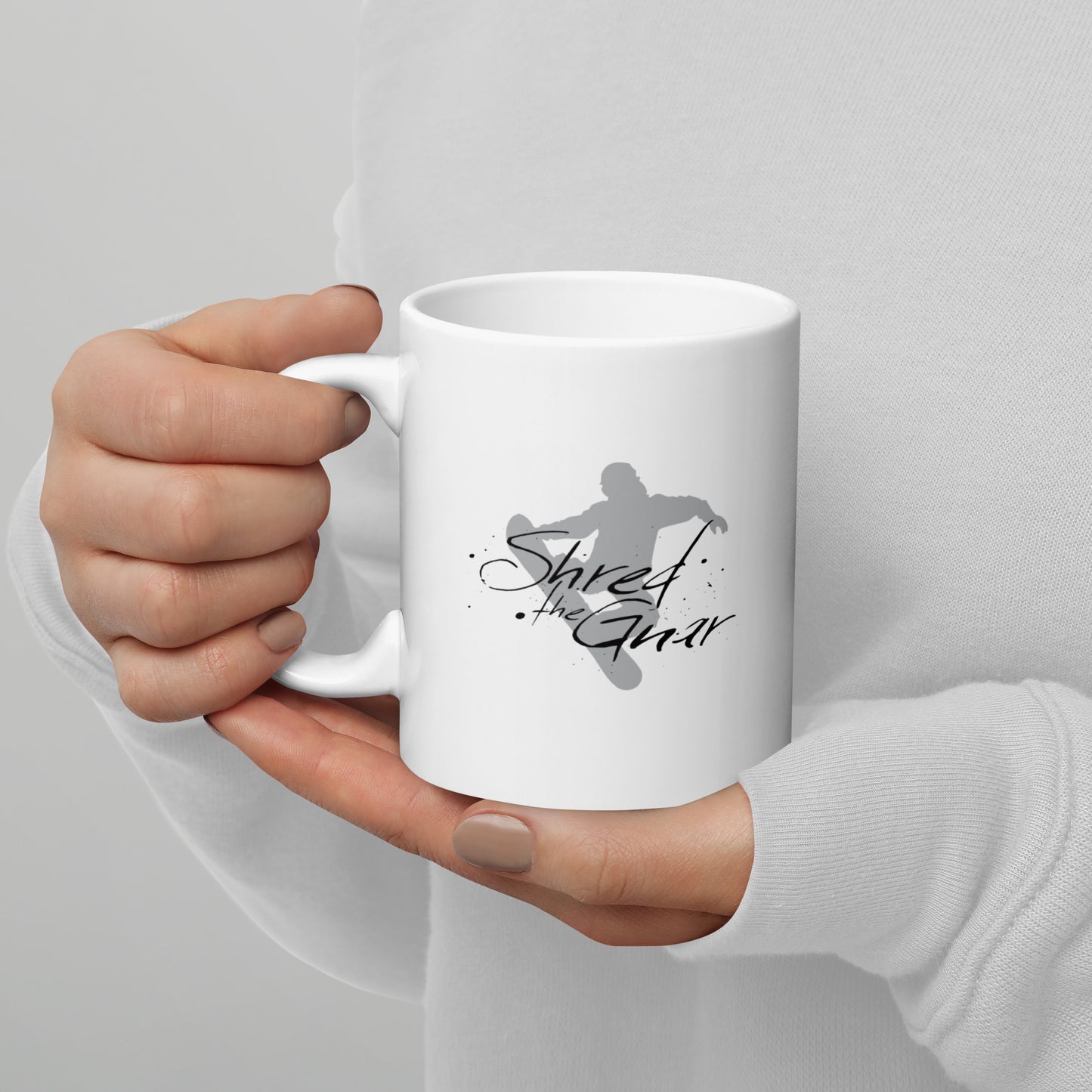 CS0021 - 06002 - Shred the Gnar White glossy mug