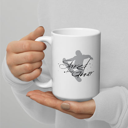 CS0021 - 06002 - Shred the Gnar White glossy mug