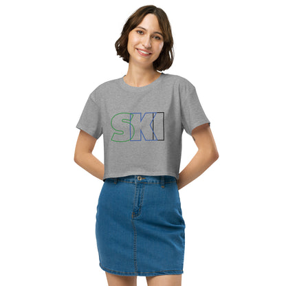 CS0052 - 02010 - SKI Outlined Women’s Crop Tee