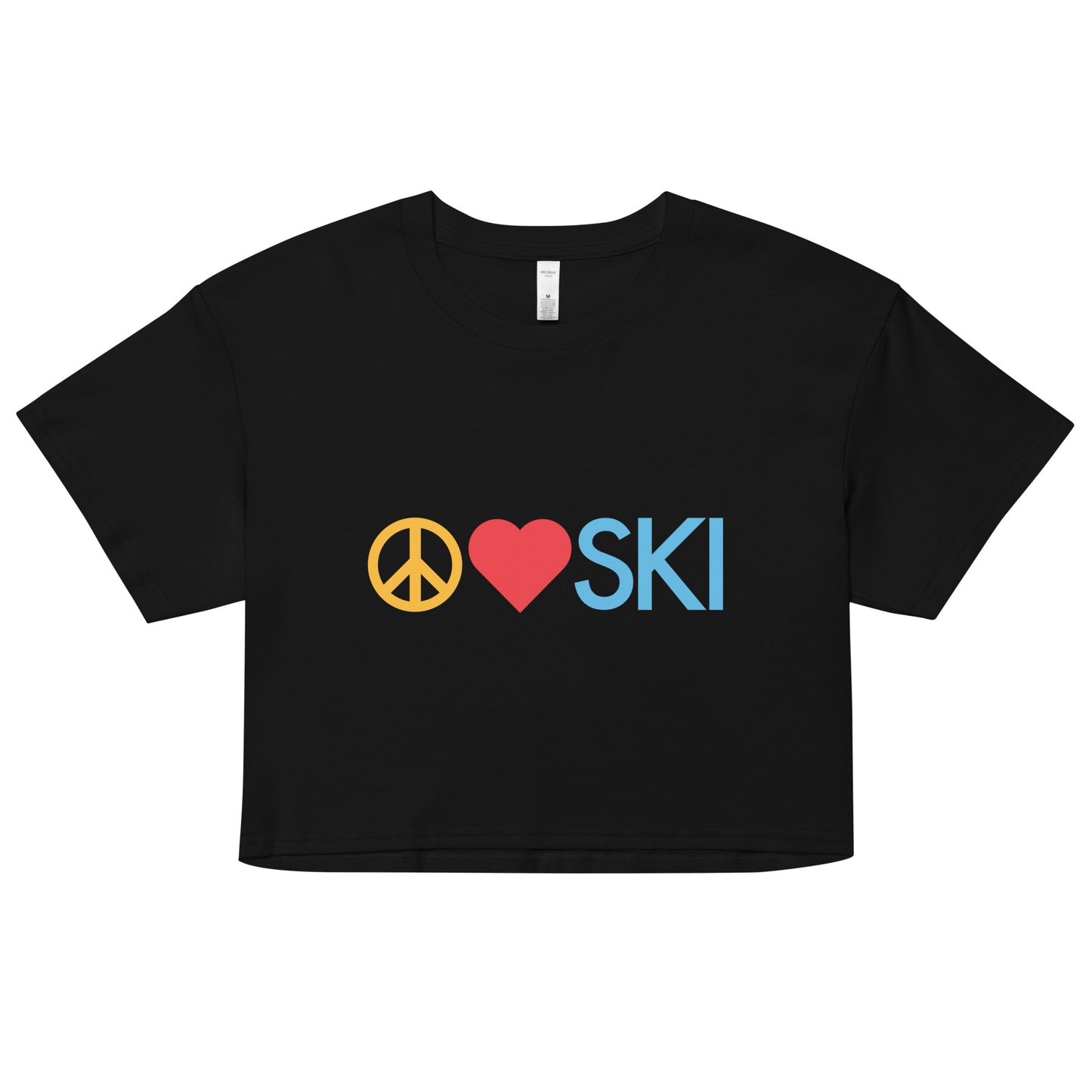 CS0026 - 02010 - Peace | Love | SKI Women’s Crop Tee