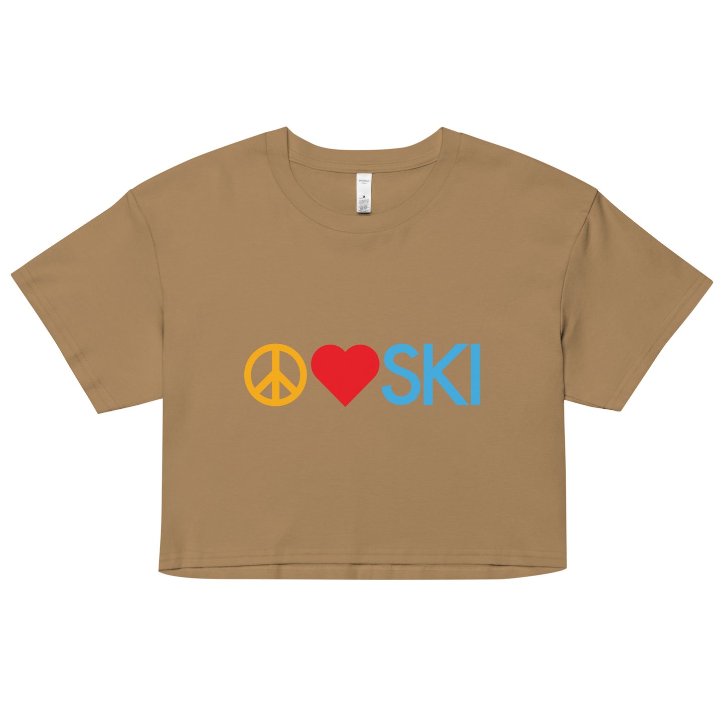 CS0026 - 02010 - Peace | Love | SKI Women’s Crop Tee