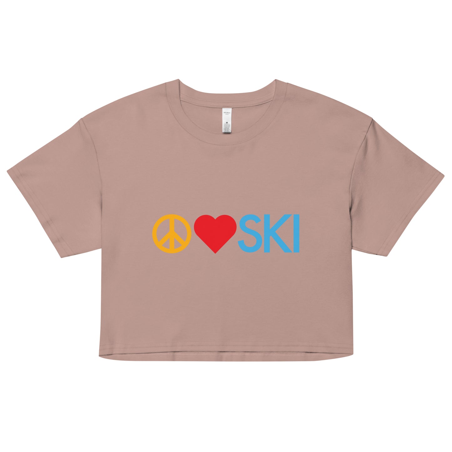 CS0026 - 02010 - Peace | Love | SKI Women’s Crop Tee