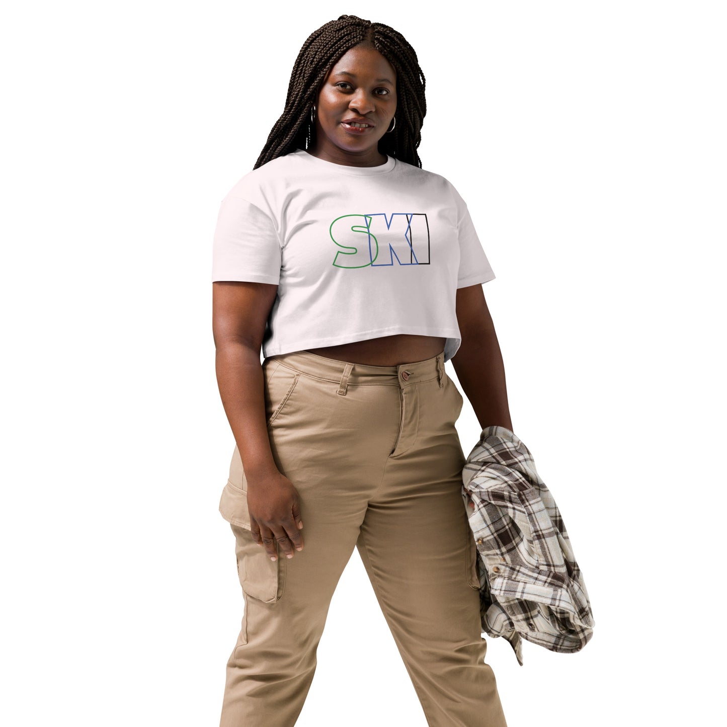 CS0052 - 02010 - SKI Outlined Women’s Crop Tee