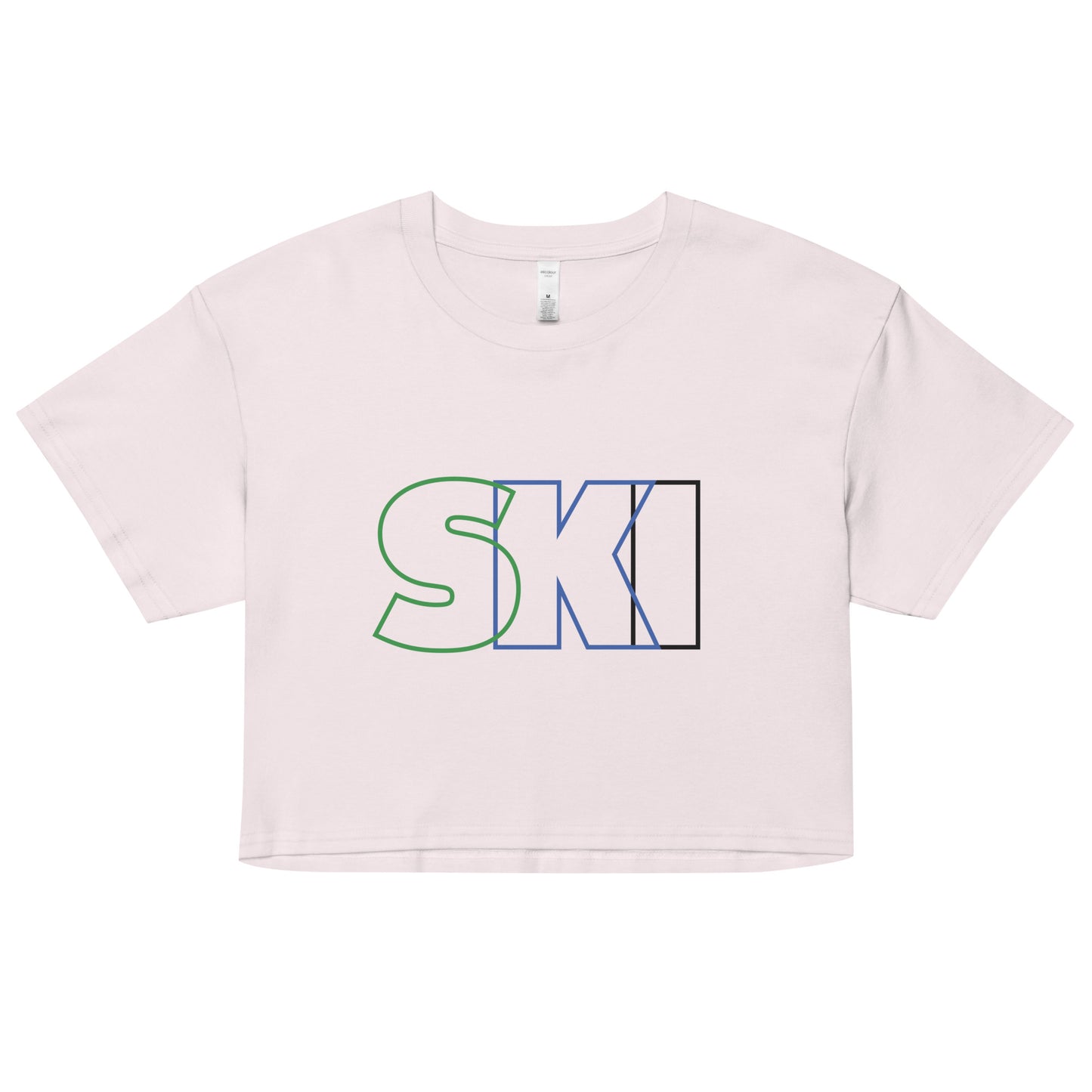 CS0052 - 02010 - SKI Outlined Women’s Crop Tee