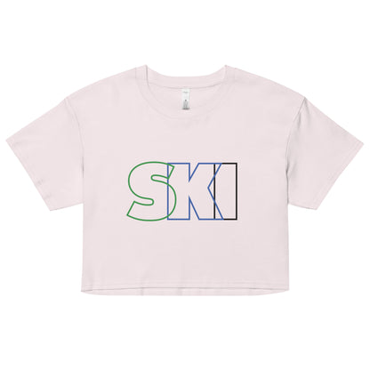 CS0052 - 02010 - SKI Outlined Women’s Crop Tee