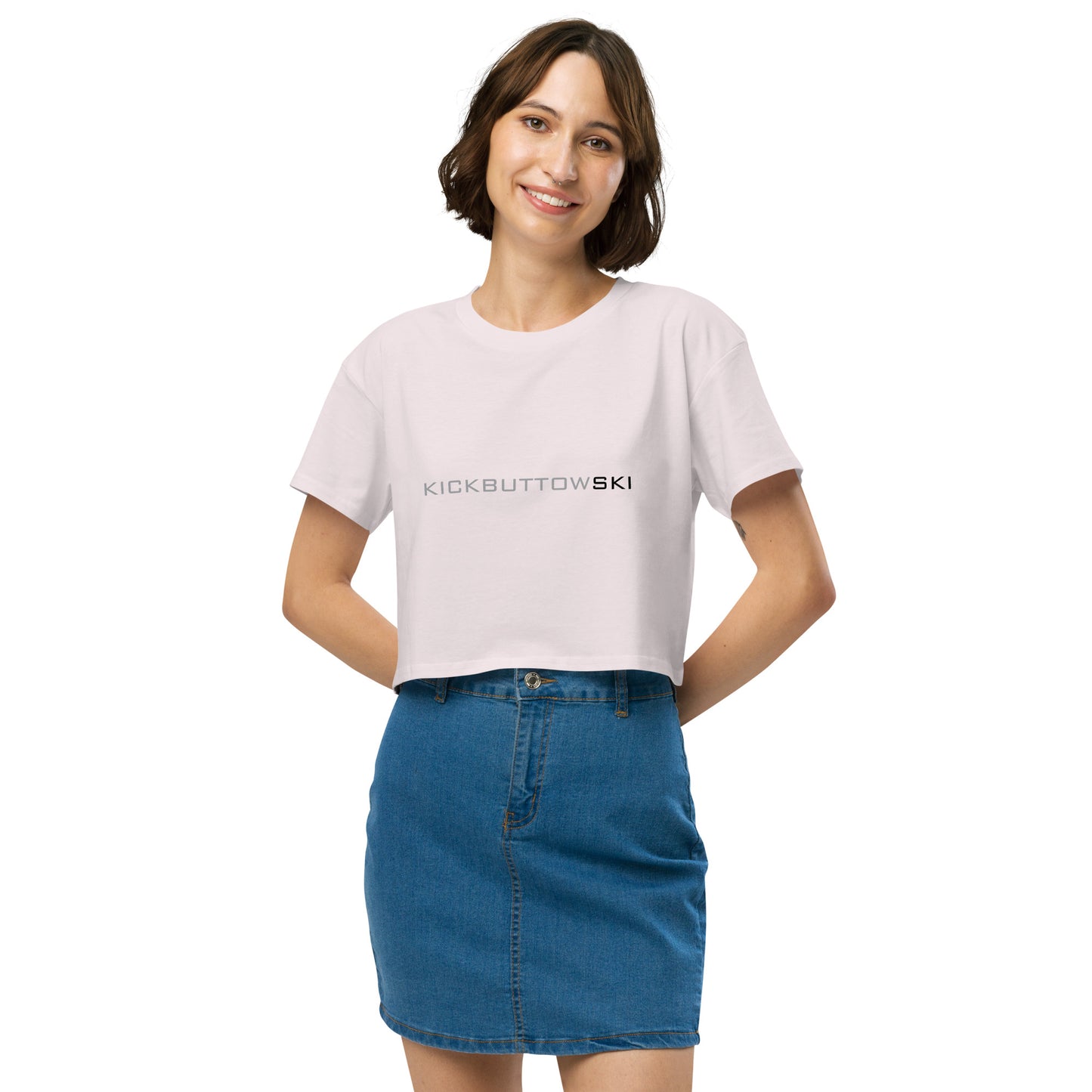 CS0068 - 02010 - Kickbuttowski Women’s Crop Tee