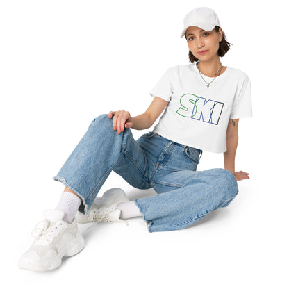 CS0052 - 02010 - SKI Outlined Women’s Crop Tee