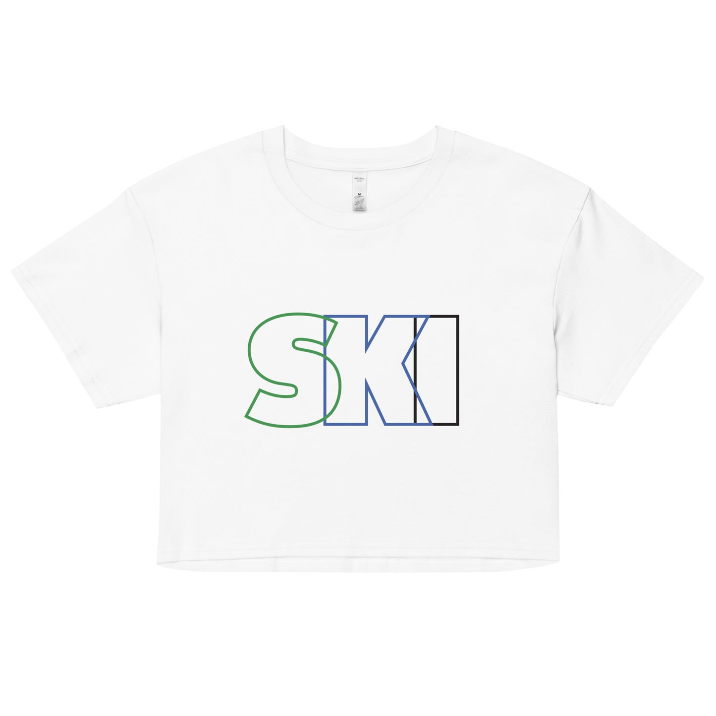 CS0052 - 02010 - SKI Outlined Women’s Crop Tee