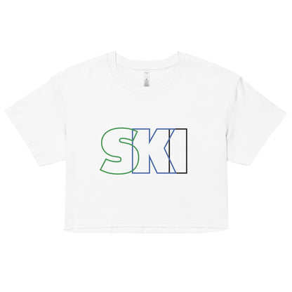 CS0052 - 02010 - SKI Outlined Women’s Crop Tee