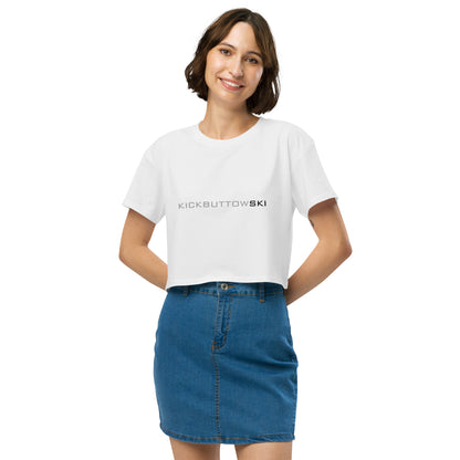 CS0068 - 02010 - Kickbuttowski Women’s Crop Tee