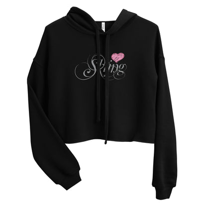 CS0047 - 02004 - Love Skiing/Women's Crop Hoodie