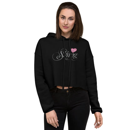 CS0047 - 02004 - Love Skiing/Women's Crop Hoodie