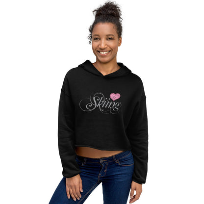 CS0047 - 02004 - Love Skiing/Women's Crop Hoodie