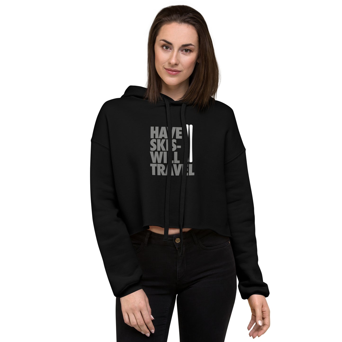 CS0032 - 02004 - Have Skis Will Travel Crop Hoodie