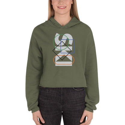 CS0044 - 02004 - SKI Icons Outlined Crop Hoodie