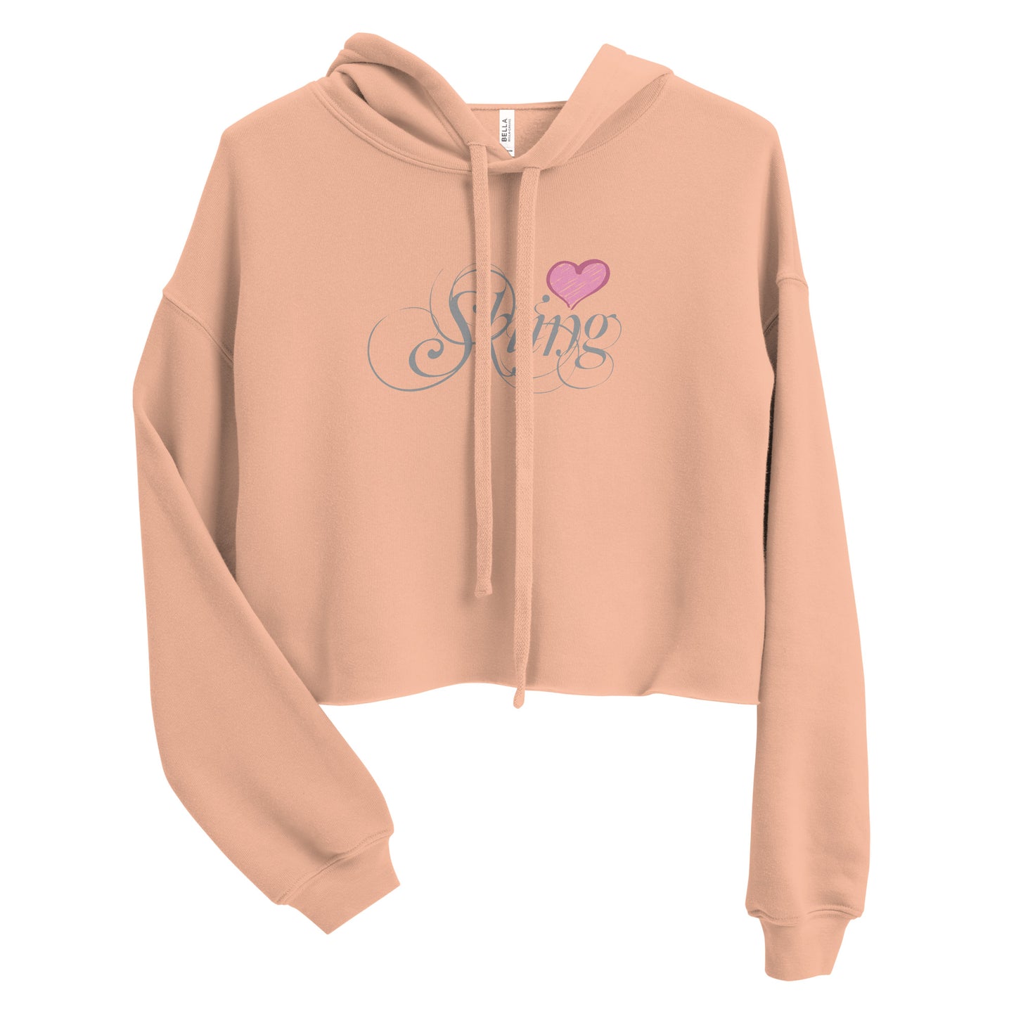 CS0047 - 02004 - Love Skiing/Women's Crop Hoodie