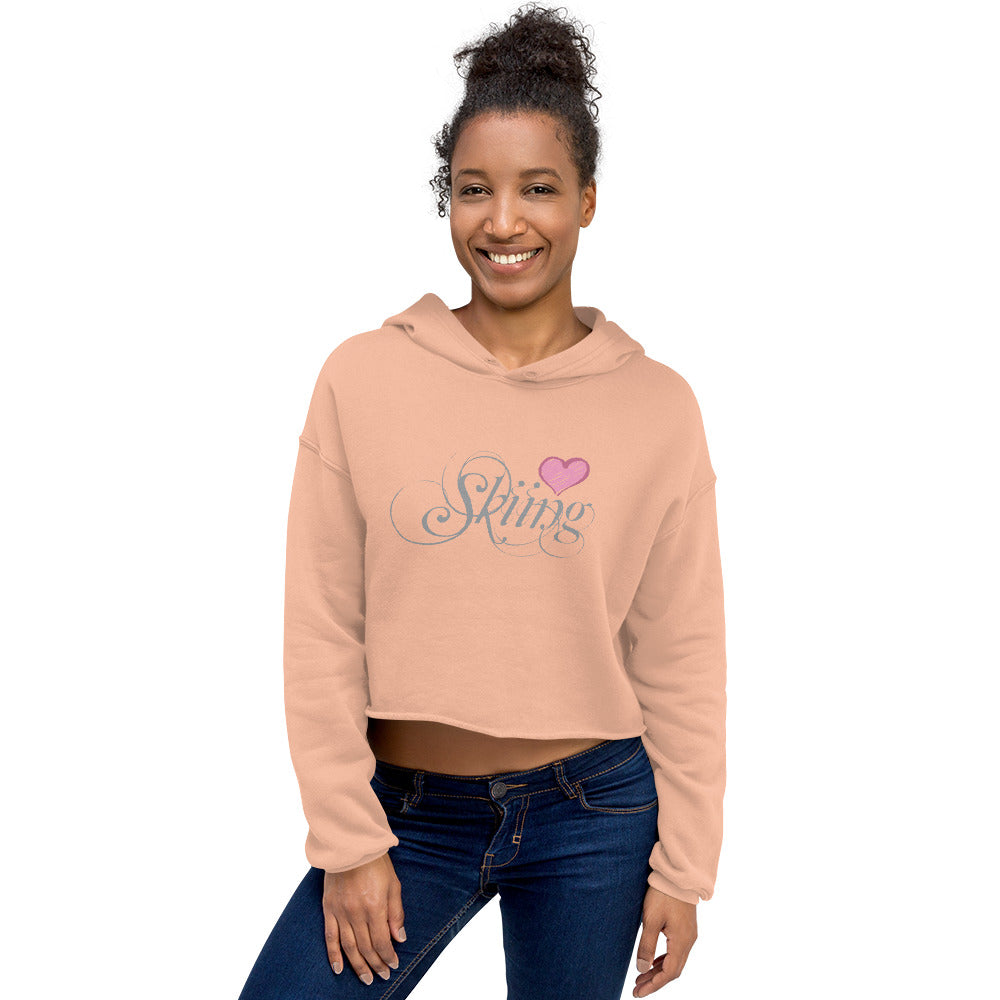 CS0047 - 02004 - Love Skiing/Women's Crop Hoodie