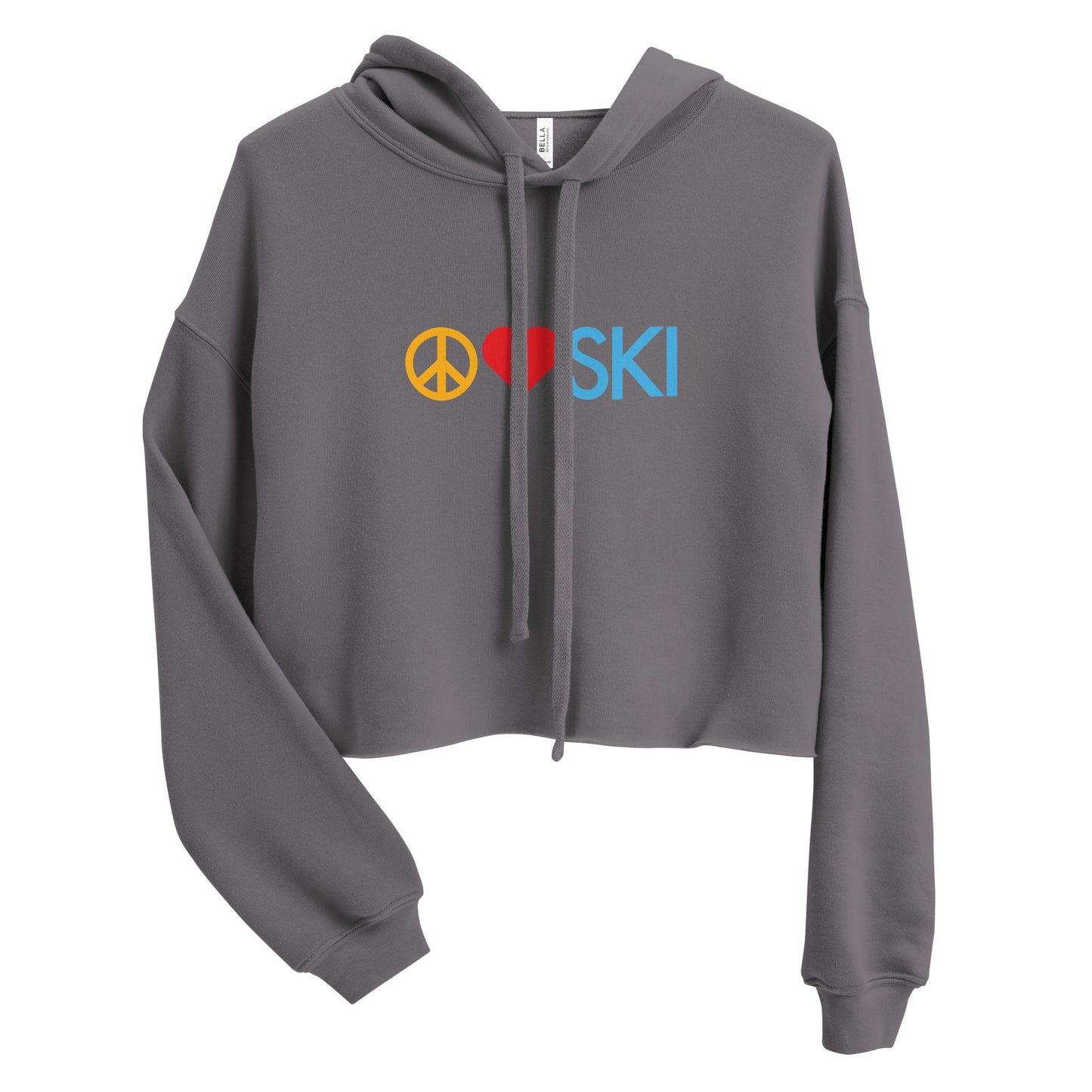 CS0026 - 02004 - Peace | Love | SKI Women's Crop Hoodie