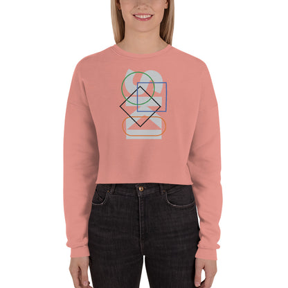 CS0044 - 02005 - SKI Icons Outlined Crop Sweatshirt