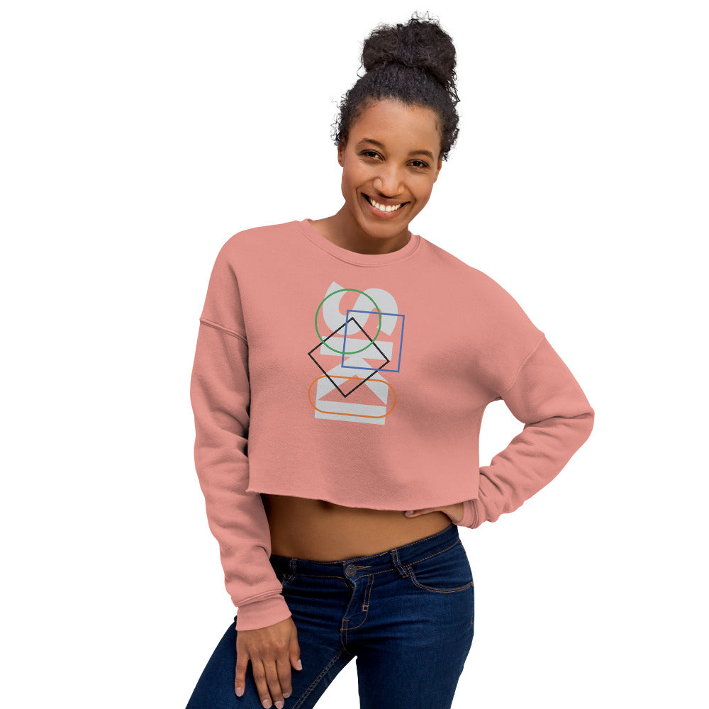 CS0044 - 02005 - SKI Icons Outlined Crop Sweatshirt