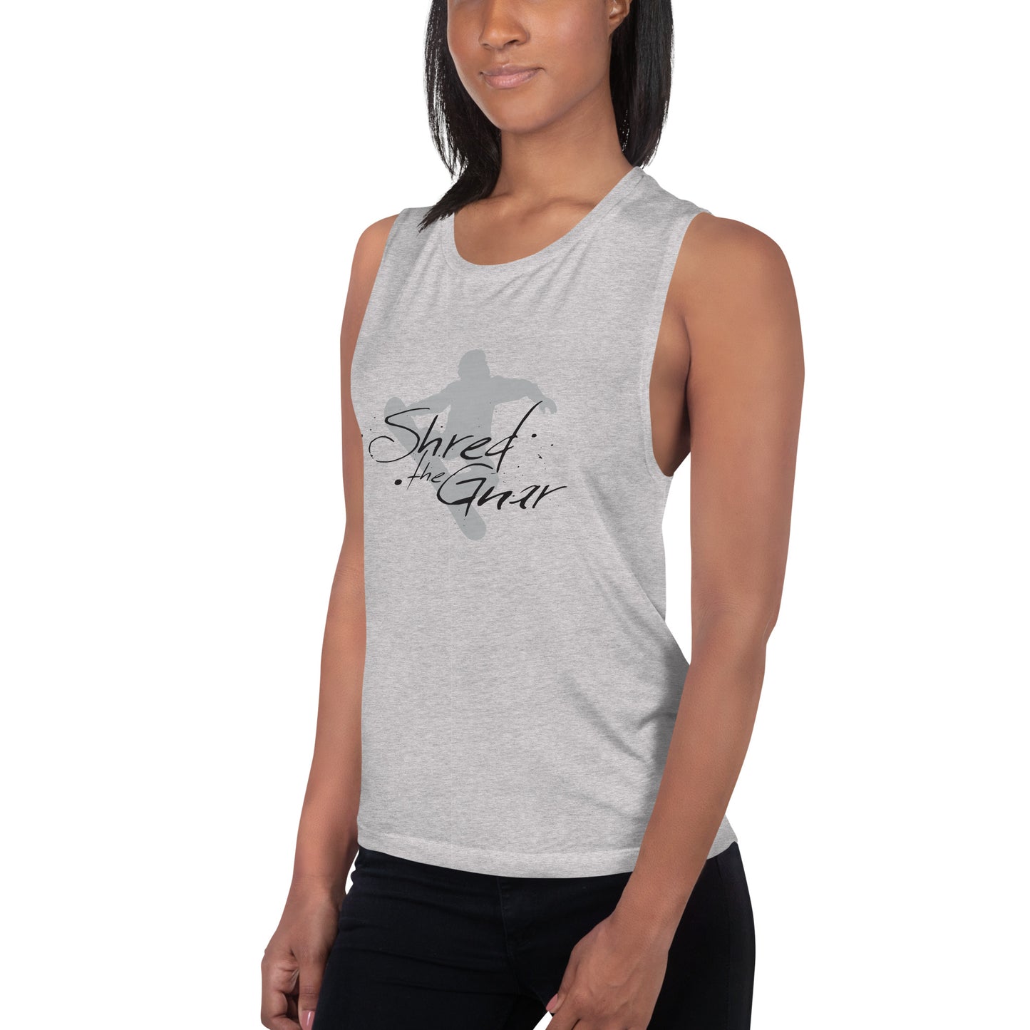 CS0021 - 02003 - Shred the Gnar Ladies’ Muscle Tank