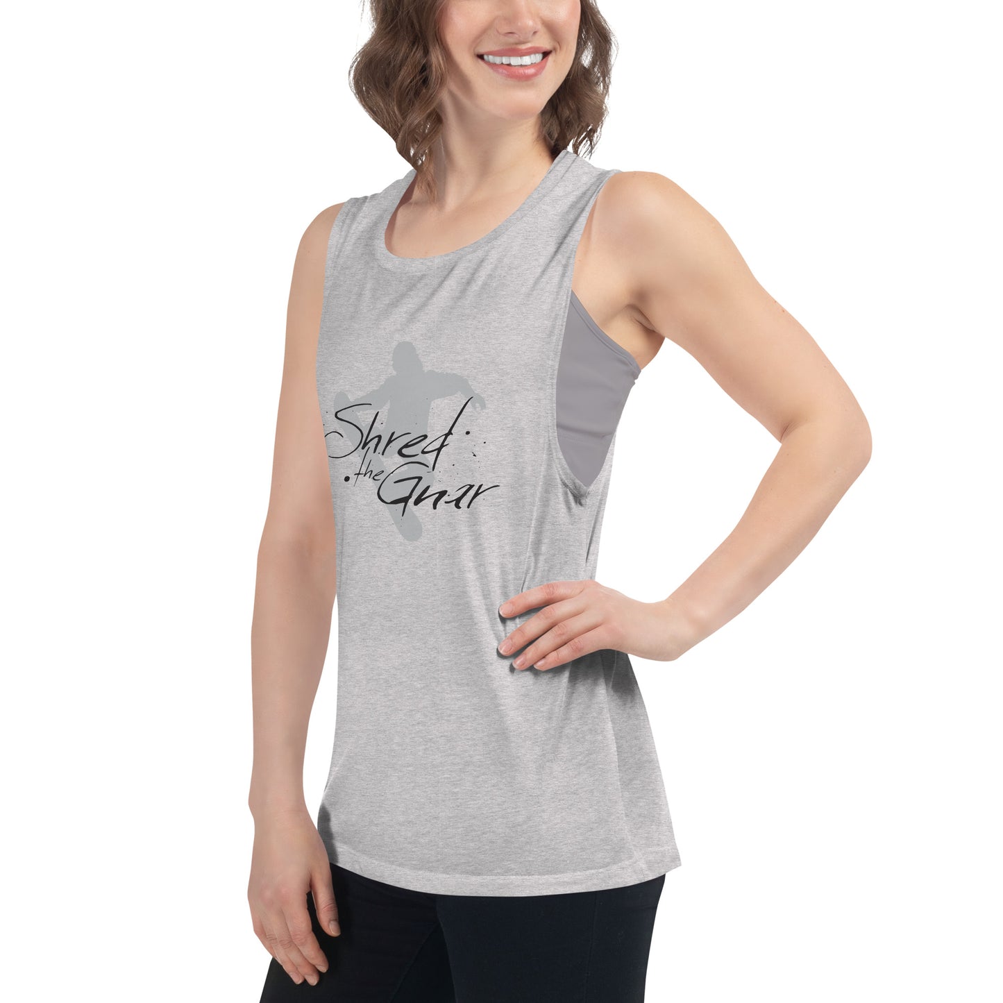 CS0021 - 02003 - Shred the Gnar Ladies’ Muscle Tank