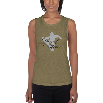 CS0021 - 02003 - Shred the Gnar Ladies’ Muscle Tank