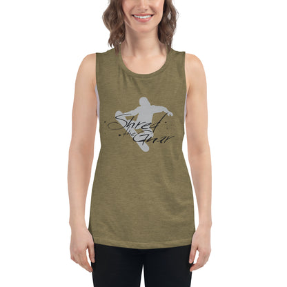 CS0021 - 02003 - Shred the Gnar Ladies’ Muscle Tank