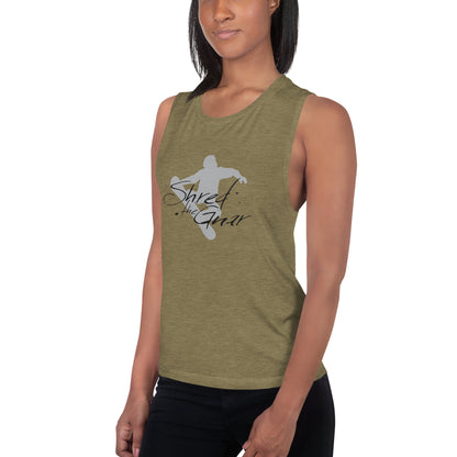 CS0021 - 02003 - Shred the Gnar Ladies’ Muscle Tank