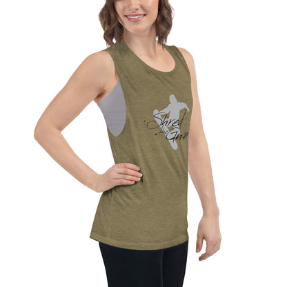 CS0021 - 02003 - Shred the Gnar Ladies’ Muscle Tank