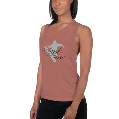 CS0021 - 02003 - Shred the Gnar Ladies’ Muscle Tank