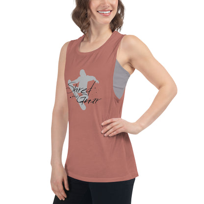 CS0021 - 02003 - Shred the Gnar Ladies’ Muscle Tank