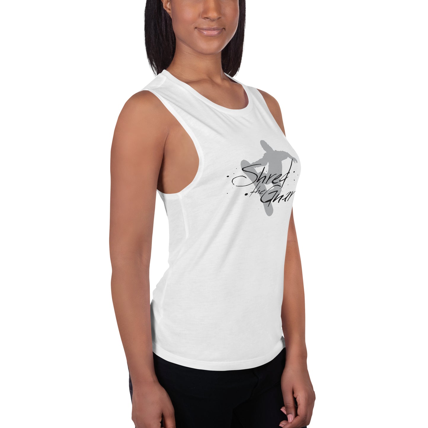 CS0021 - 02003 - Shred the Gnar Ladies’ Muscle Tank