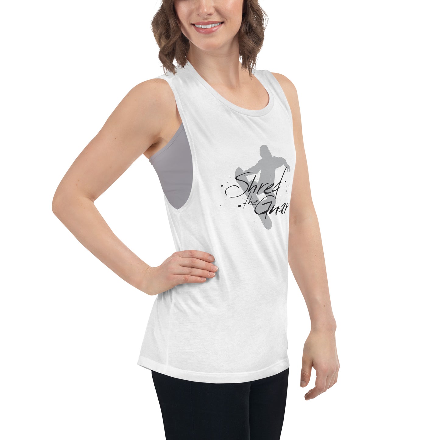 CS0021 - 02003 - Shred the Gnar Ladies’ Muscle Tank