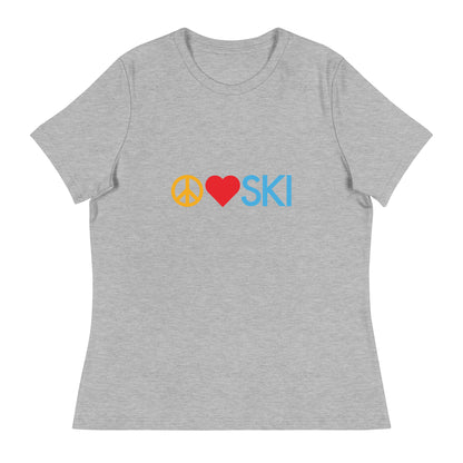 CS0026 - 02001 - Peace | Love | SKI Women's Relaxed T-Shirt