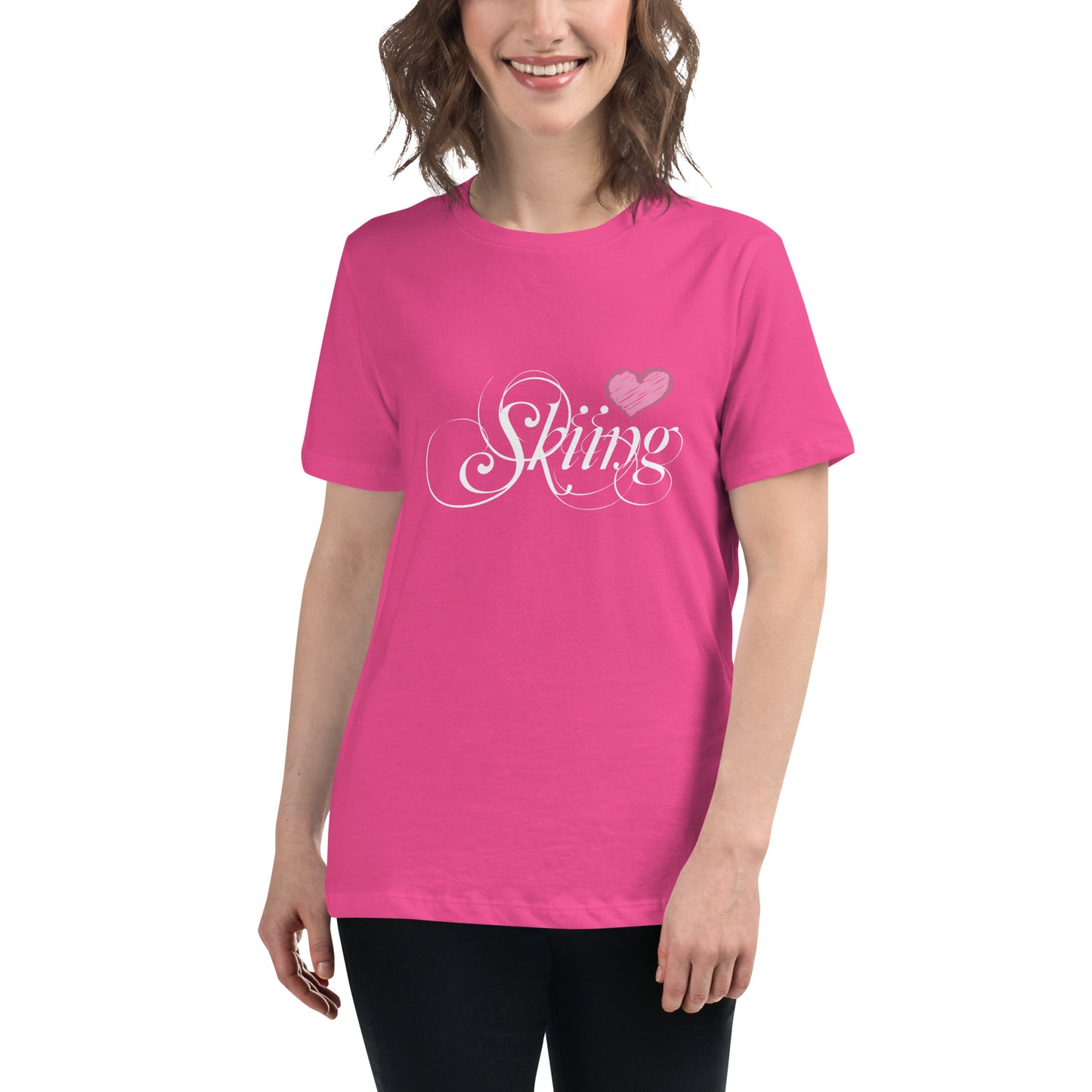 CS0047 - 02001 - Love Skiing/Women's Relaxed T-Shirt