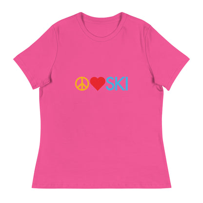 CS0026 - 02001 - Peace | Love | SKI Women's Relaxed T-Shirt