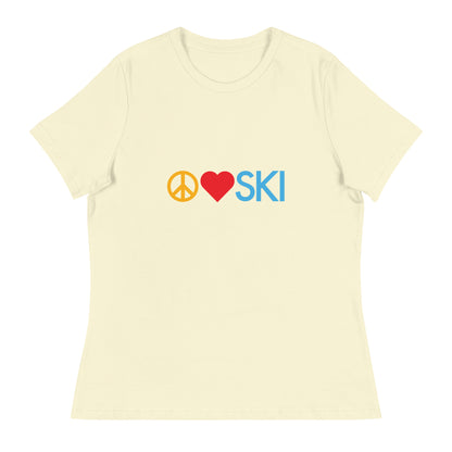 CS0026 - 02001 - Peace | Love | SKI Women's Relaxed T-Shirt