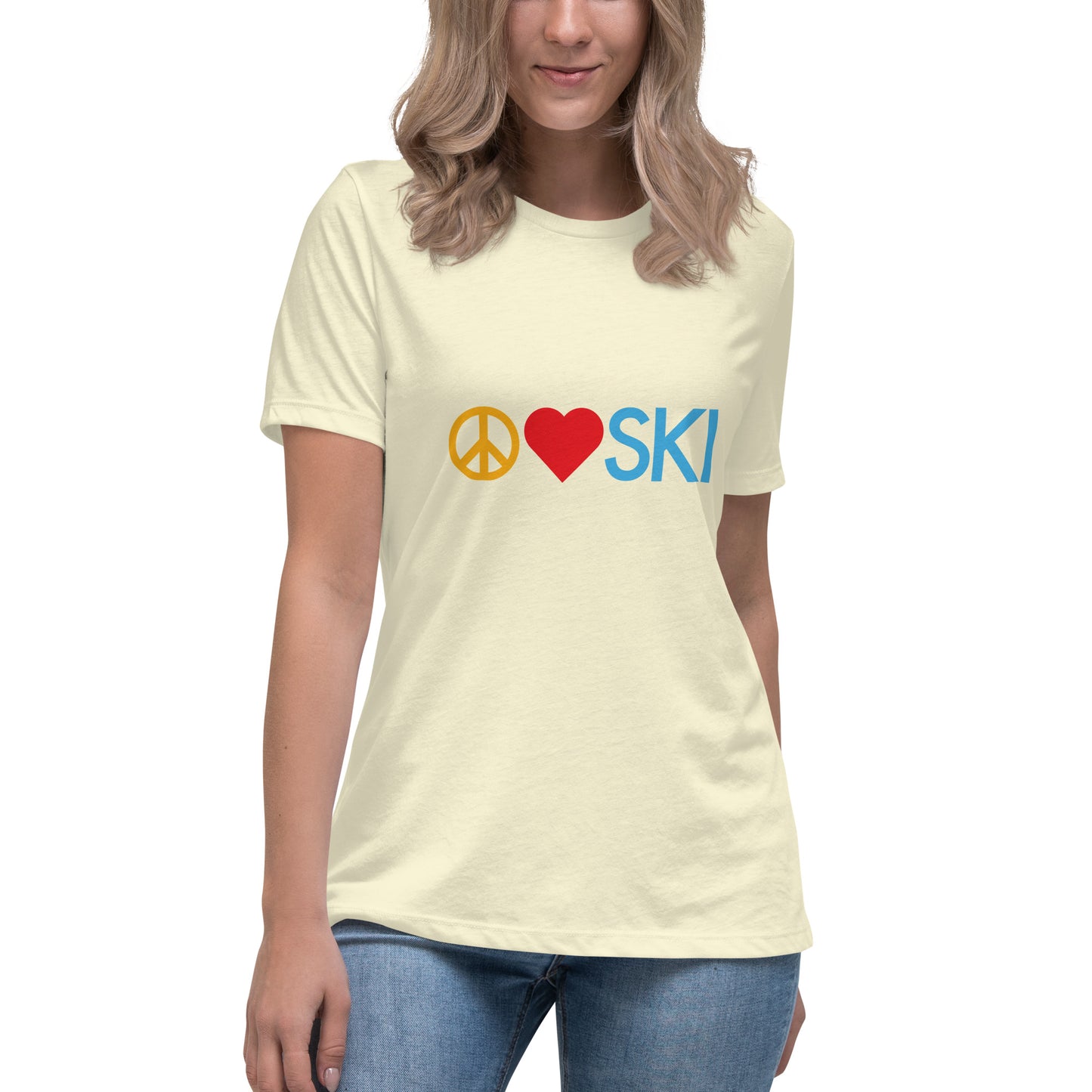 CS0026 - 02001 - Peace | Love | SKI Women's Relaxed T-Shirt