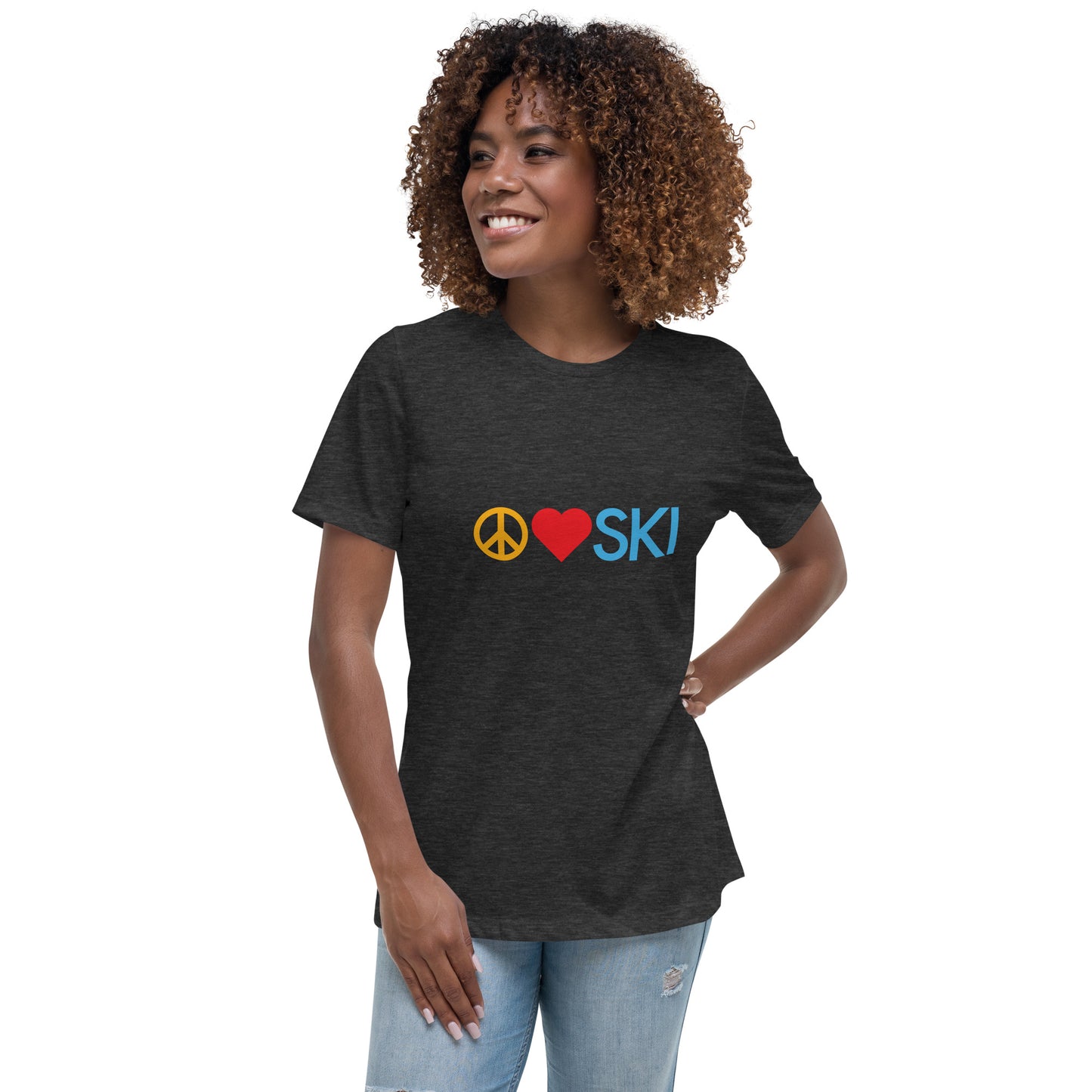 CS0026 - 02001 - Peace | Love | SKI Women's Relaxed T-Shirt