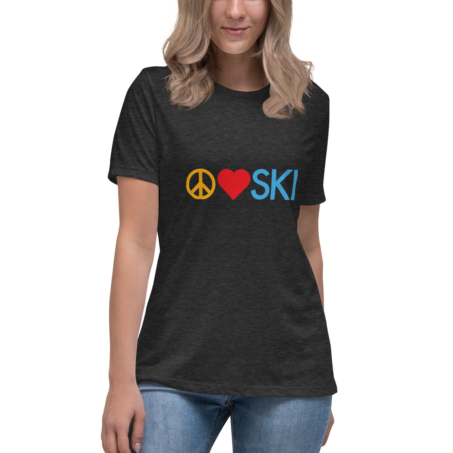 CS0026 - 02001 - Peace | Love | SKI Women's Relaxed T-Shirt