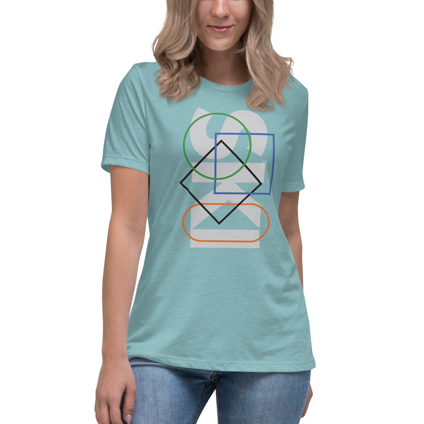 CS0044 - 02001 - SKI Icons Outlined Women's Relaxed T-Shirt