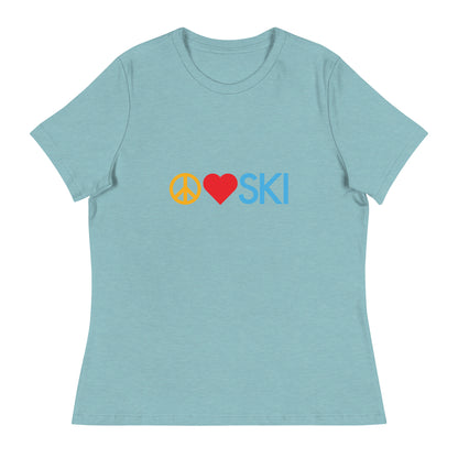 CS0026 - 02001 - Peace | Love | SKI Women's Relaxed T-Shirt